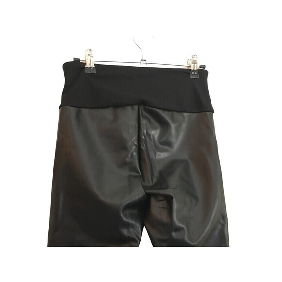 Assets Spanx Pants Women's Size Small Black Faux Leather Stretch Waist - Picture 5 of 7